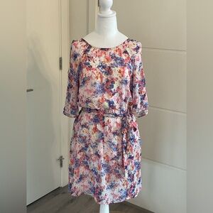** Daniel Rainn Vibrant Floral Women's Cold Shoulder Summer  Dress